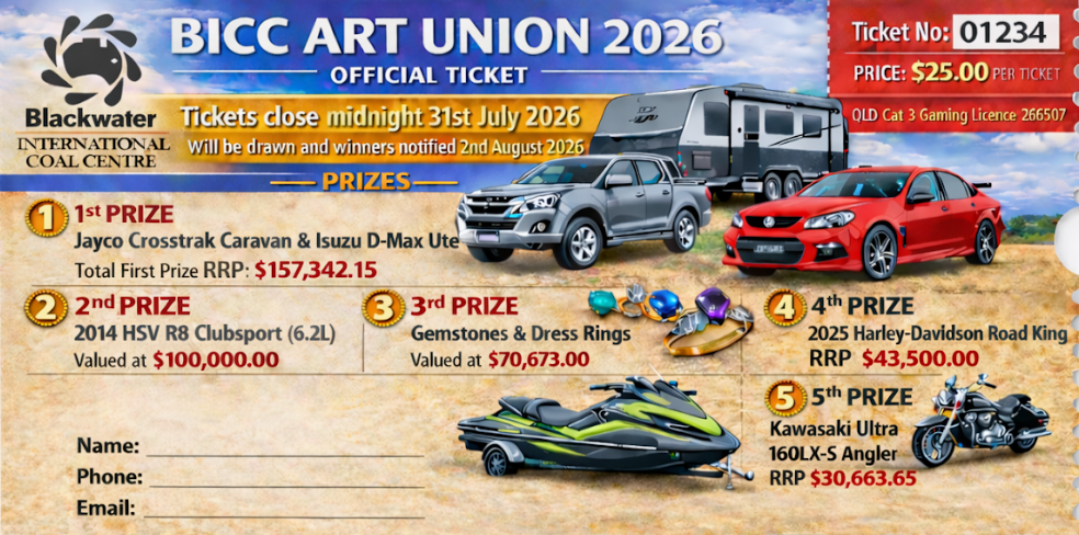 Closes 31st July 2026 at midnight Draw 2nd August 2026